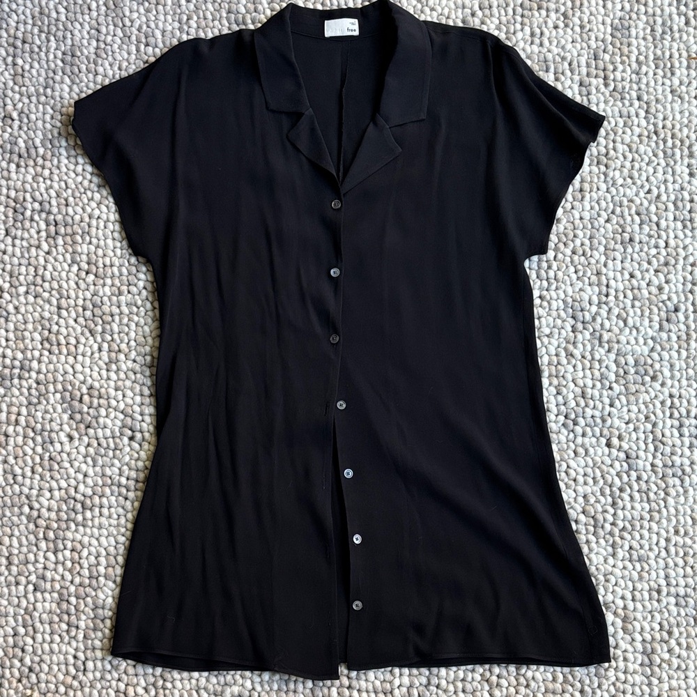 Wilfred Black Button Down Shirt Dress